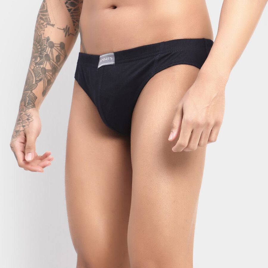 Men's Cotton Brief, Navy Blue, large image number null